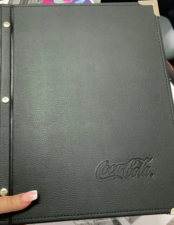 Coca-Cola menu cover